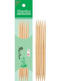 ChiaoGoo Bamboo Natural Double Point Needles 8”