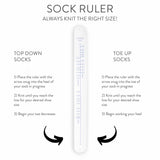 Sock Ruler - Sock Sizing Bracelet Ruler