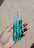 Aquamarine March Birthstone Crochet Hook