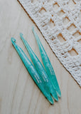 Aquamarine March Birthstone Crochet Hook