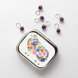 Floral Sheep Stitch Marker Storage Tin