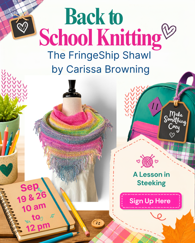 The Fringeship Shawl, A Lesson in Steeking