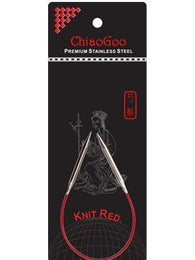 ChiaoGoo Knit Red Fixed 9" Circular Needles - Mad Knitter's Yarn