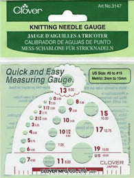 Clover Knitting Needle Gauge - Mad Knitter's Yarn