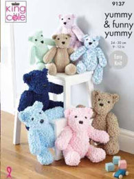 King Cole Knit Teddy Bears Pattern #9137